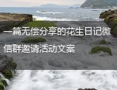 花生日记,微信群活动文案