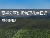 花生日记,花生日记最强团队