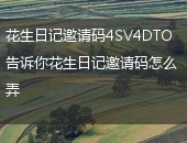 花生日记邀请码怎么弄