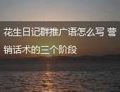 花生日记群推广语