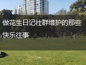 生日记社群维护