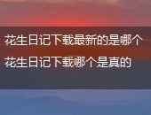 花生日记下载