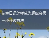 花生日记,超级会员