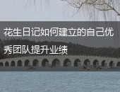 花生日记,花生日记建立团队