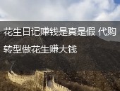 花生记赚钱是真是假,