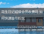 花生日记,花生日记超级会员收费吗