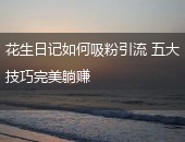 花生日记吸粉