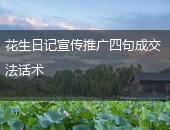 花生日记话术