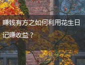 花生日记收益