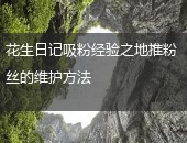 花生日记地推,花生日记地推方法