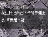 花生日记佣金