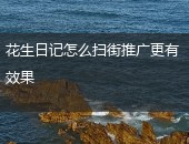 花生日记,花生日记怎么扫街推广