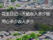 花生日记,花生日记收入
