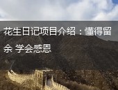 花生日记,花生日记项目介绍