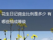 花生日记佣金