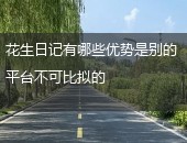 花生日记优势