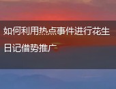 花生日记推广