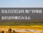 花生日记犯法吗,花生日记合法吗