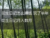 花生日记怎么赚钱