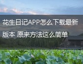 花生日记下载最新版